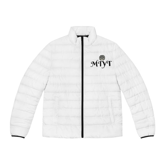 White -MTYT Puffer Jacket - with Red Roses