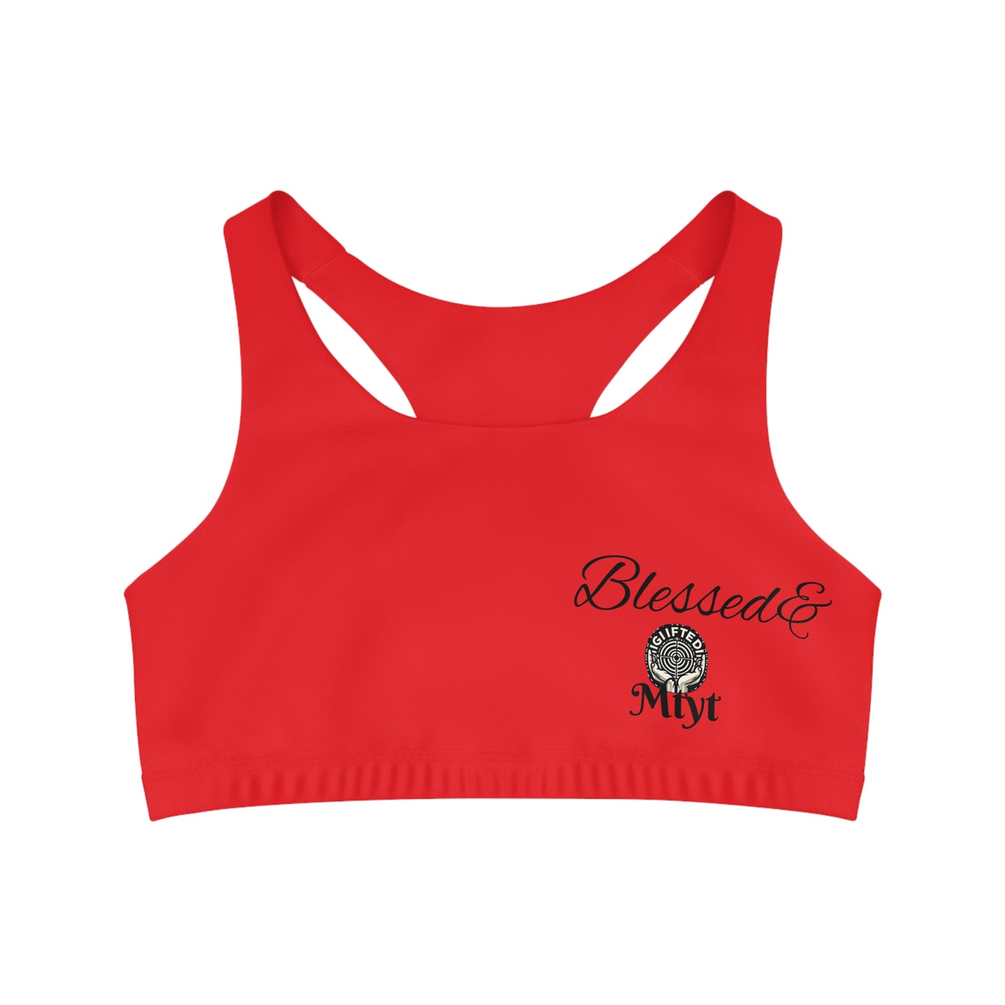 Red-Blessed and Highly favored  Sports Bra for women