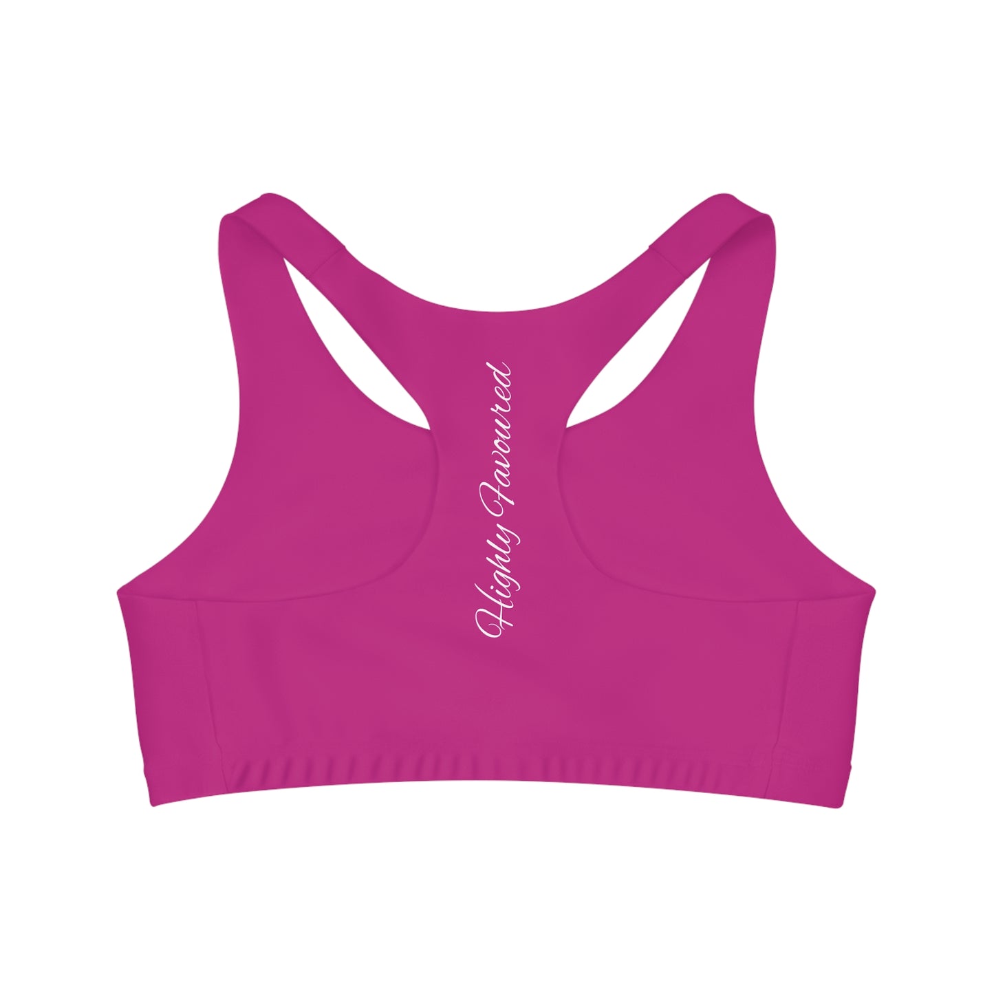 Pink- Blessed and Highly Favored Sports Bra for Women