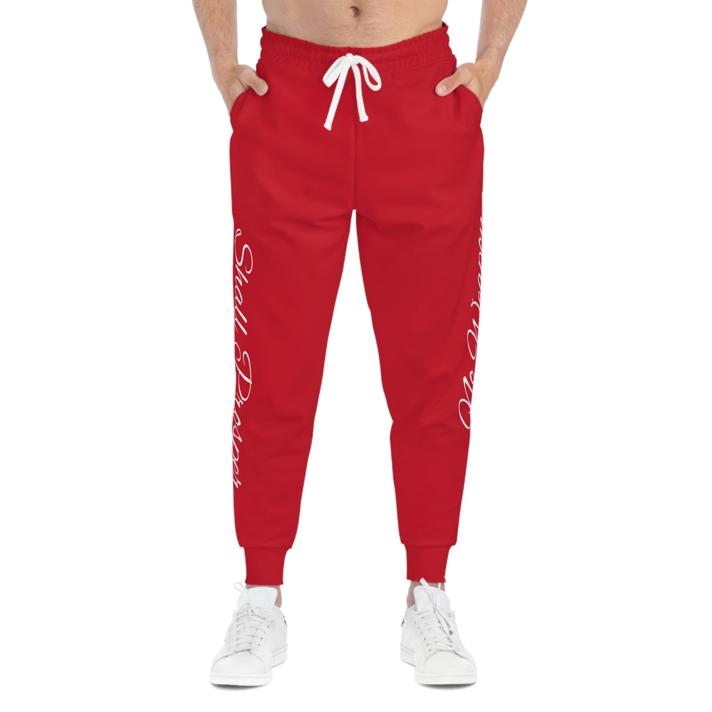 Red-No Weapon Shall Prosper Joggers